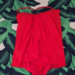 Lauren Ralph Lauren "Flyaway" 1 Piece Swimsuit. Like New. HOT RED! SIZE 8